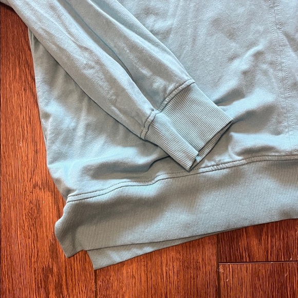 Belle by Kim Gravel Teal Triple Luxe V-Neck Top Large - Picture 4 of 5